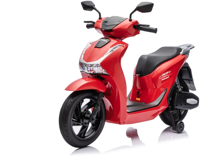 Vaikiškas elektrinis motoroleris Honda SH125i su LED šviesomis ir Bluetooth, nuo 3 metų, juodas