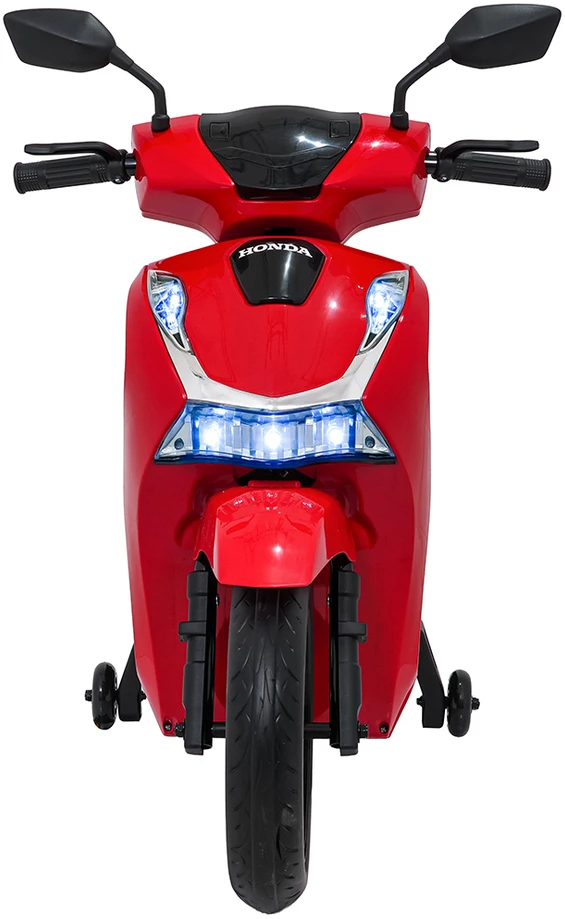 Vaikiškas elektrinis motoroleris Honda SH125i su LED šviesomis ir Bluetooth, nuo 3 metų, juodas