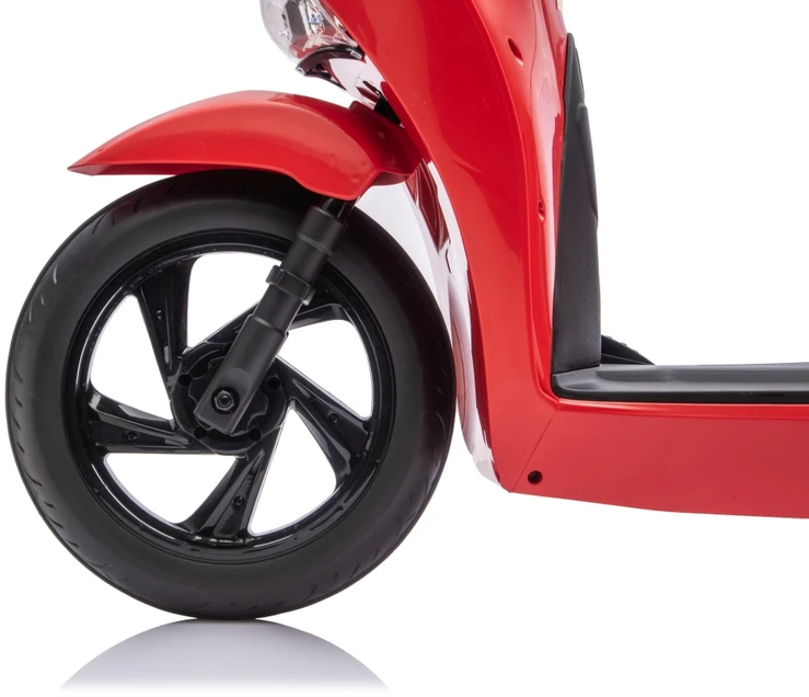 Vaikiškas elektrinis motoroleris Honda SH125i su LED šviesomis ir Bluetooth, nuo 3 metų, juodas