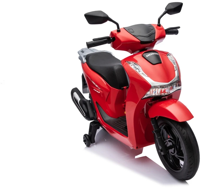 Vaikiškas elektrinis motoroleris Honda SH125i su LED šviesomis ir Bluetooth, nuo 3 metų, juodas