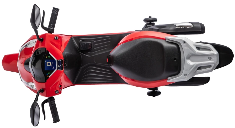Vaikiškas elektrinis motoroleris Honda SH125i su LED šviesomis ir Bluetooth, nuo 3 metų, juodas