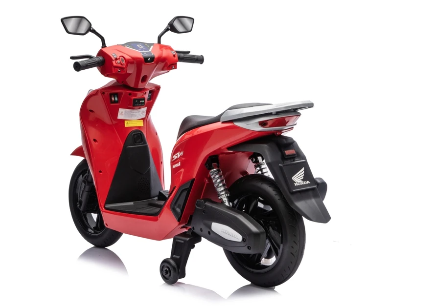 Vaikiškas elektrinis motoroleris Honda SH125i su LED šviesomis ir Bluetooth, nuo 3 metų, juodas