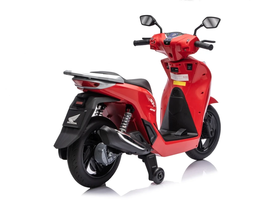 Vaikiškas elektrinis motoroleris Honda SH125i su LED šviesomis ir Bluetooth, nuo 3 metų, juodas