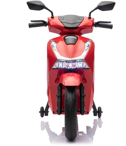 Vaikiškas elektrinis motoroleris Honda SH125i su LED šviesomis ir Bluetooth, nuo 3 metų, juodas