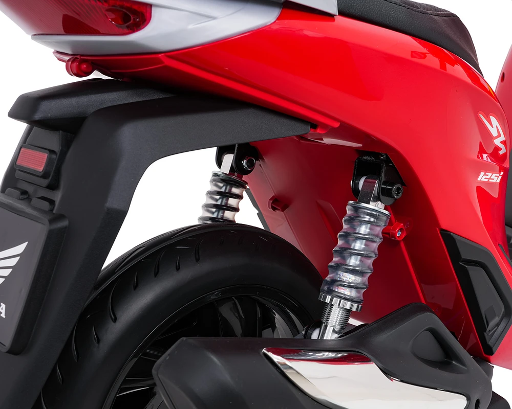 Vaikiškas elektrinis motoroleris Honda SH125i su LED šviesomis ir Bluetooth, nuo 3 metų, juodas