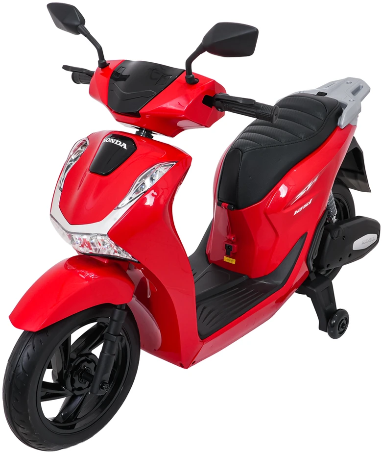 Vaikiškas elektrinis motoroleris Honda SH125i su LED šviesomis ir Bluetooth, nuo 3 metų, juodas