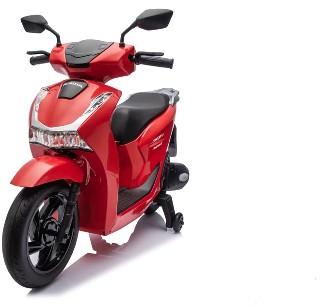 Vaikiškas elektrinis motoroleris Honda SH125i su LED šviesomis ir Bluetooth, nuo 3 metų, juodas