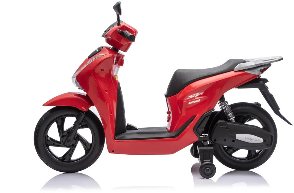 Vaikiškas elektrinis motoroleris Honda SH125i su LED šviesomis ir Bluetooth, nuo 3 metų, juodas