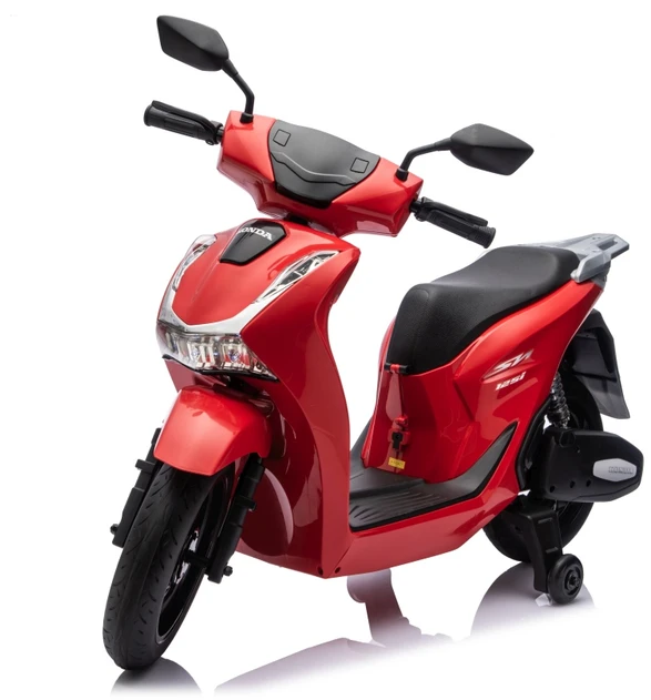 Vaikiškas elektrinis motoroleris Honda SH125i su LED šviesomis ir Bluetooth, nuo 3 metų, juodas
