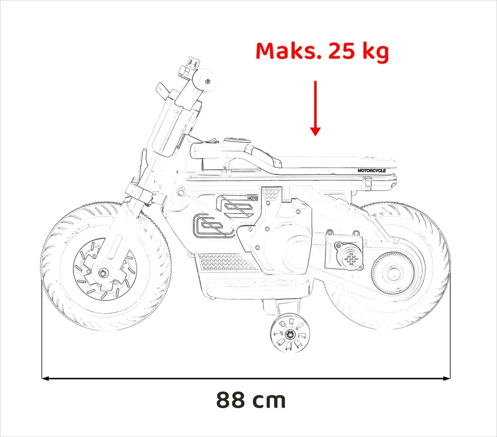Ramiz Elektrinis motociklas Future 88, Juodas