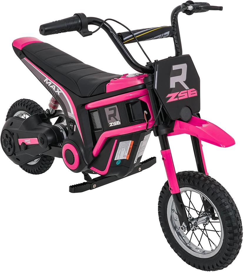 Vaikiškas elektrinis motoroleris su 350W varikliu, 3 greičiai, LED žibintai, nuo 3 metų