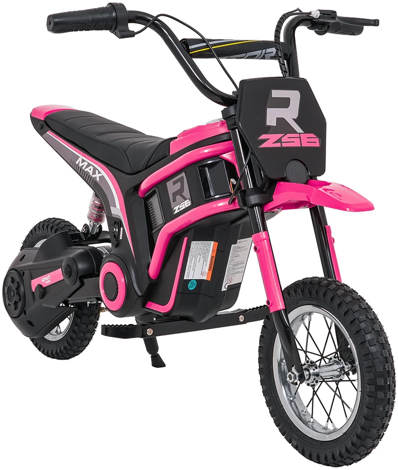 Vaikiškas elektrinis motoroleris su 350W varikliu, 3 greičiai, LED žibintai, nuo 3 metų