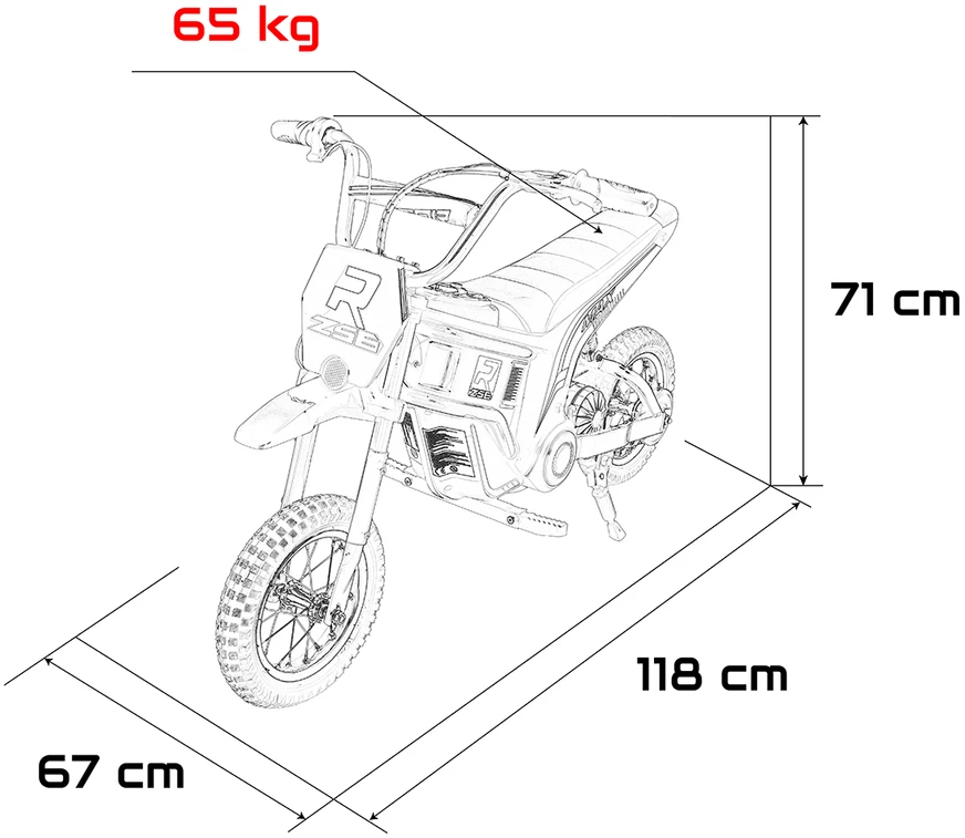 Vaikiškas elektrinis motoroleris su 350W varikliu, 3 greičiai, LED žibintai, nuo 3 metų