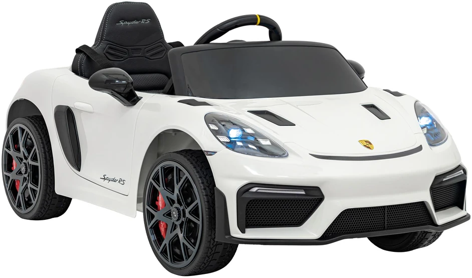 Roger Elektromobilis Porsche Spyder RS 718, Baltas
