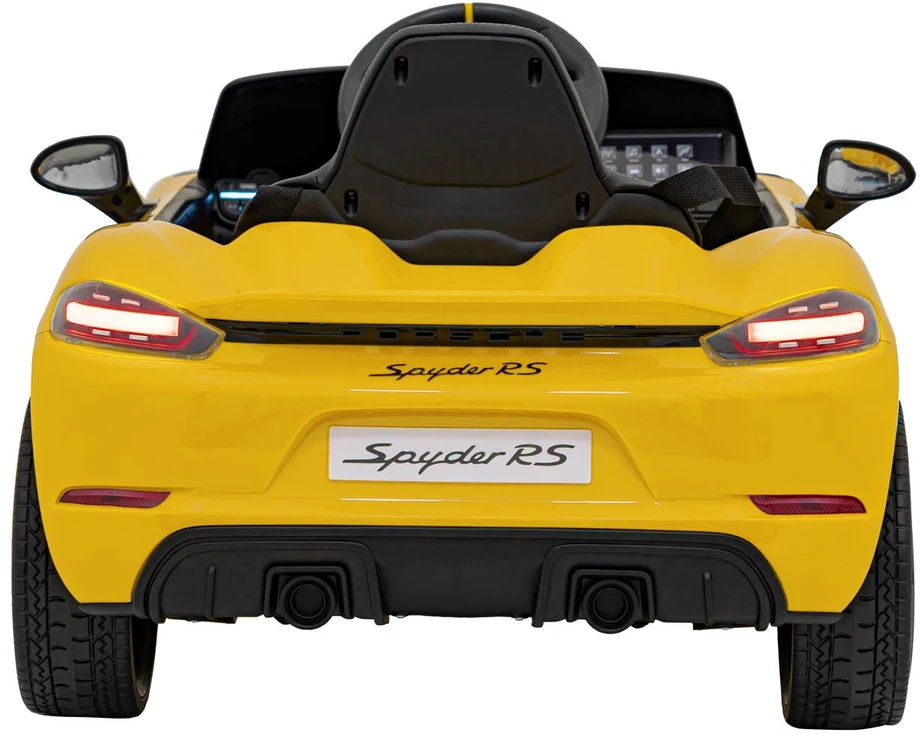 Roger Elektromobilis Porsche Spyder RS 718 geltonas