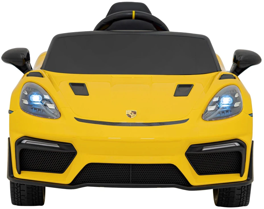 Roger Elektromobilis Porsche Spyder RS 718 geltonas
