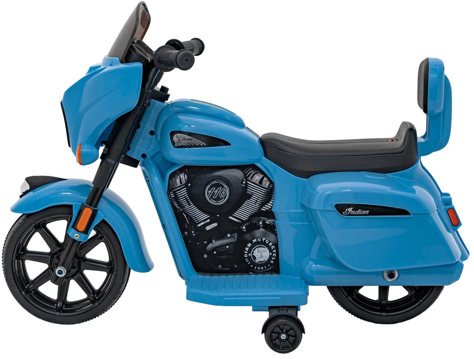 Blue Mėlyna Elektrinis motociklas Chopper INDIAN, Mėlyna