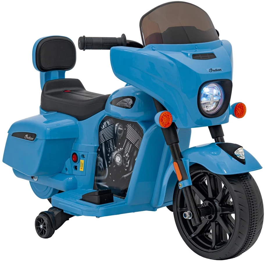 Blue Mėlyna Elektrinis motociklas Chopper INDIAN, Mėlyna