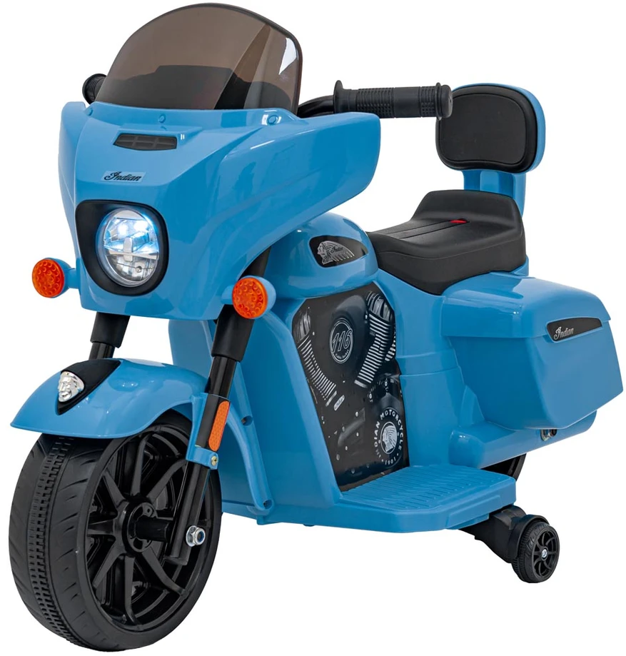 Blue Mėlyna Elektrinis motociklas Chopper INDIAN, Mėlyna