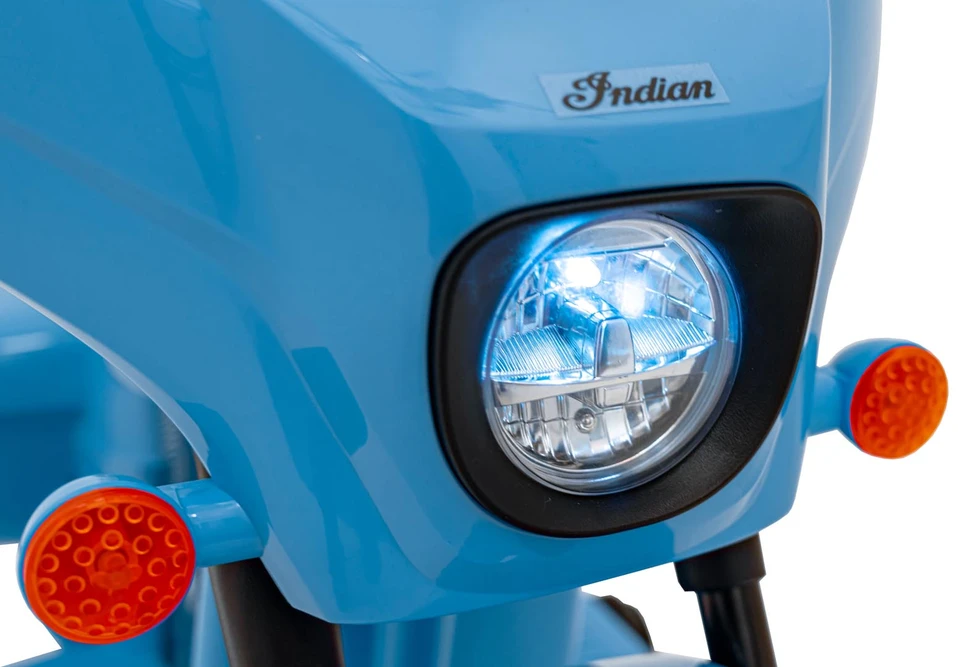 Blue Mėlyna Elektrinis motociklas Chopper INDIAN, Mėlyna