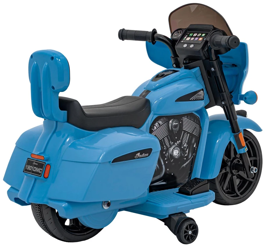 Blue Mėlyna Elektrinis motociklas Chopper INDIAN, Mėlyna