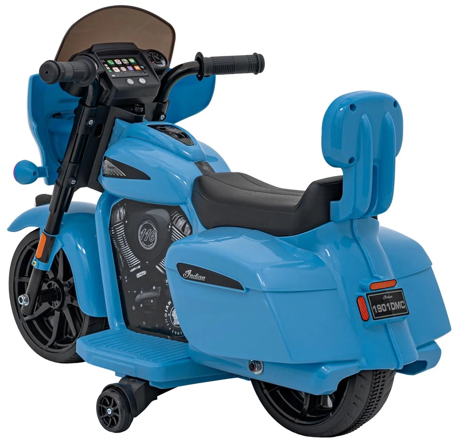 Blue Mėlyna Elektrinis motociklas Chopper INDIAN, Mėlyna
