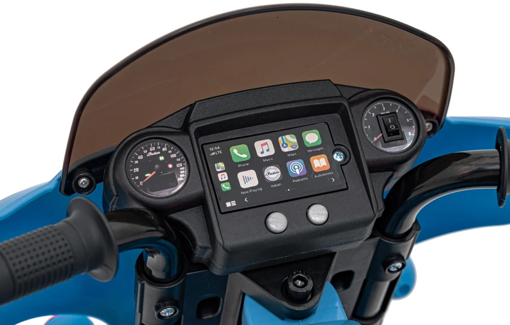 Blue Mėlyna Elektrinis motociklas Chopper INDIAN, Mėlyna