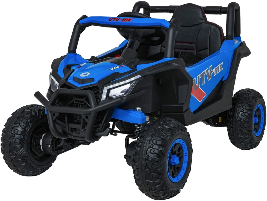 Vaikiškas elektrinis UTV-MX keturratis su 3 greičiais ir saugos mygtuku, nuo 3 metų