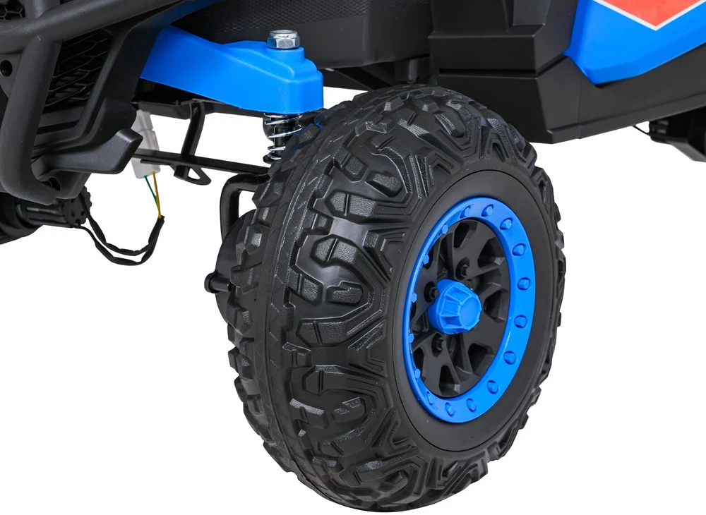 Vaikiškas elektrinis UTV-MX keturratis su 3 greičiais ir saugos mygtuku, nuo 3 metų