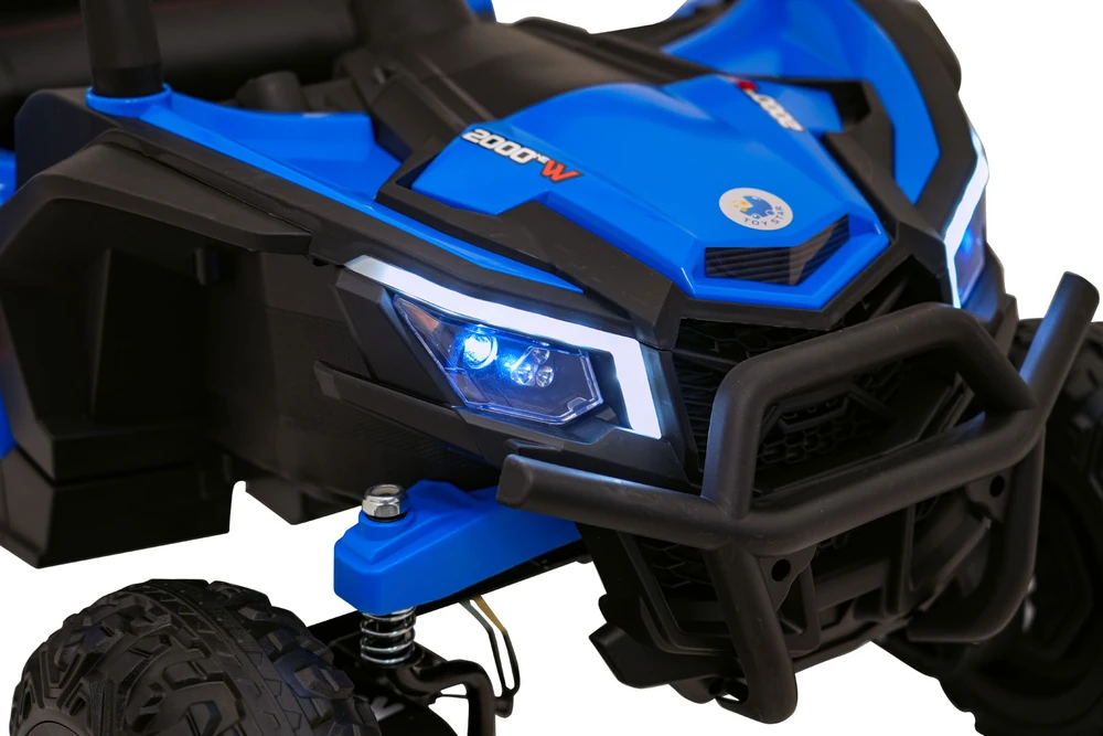 Vaikiškas elektrinis UTV-MX keturratis su 3 greičiais ir saugos mygtuku, nuo 3 metų