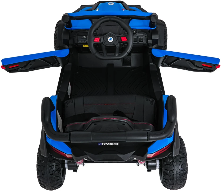 Vaikiškas elektrinis UTV-MX keturratis su 3 greičiais ir saugos mygtuku, nuo 3 metų