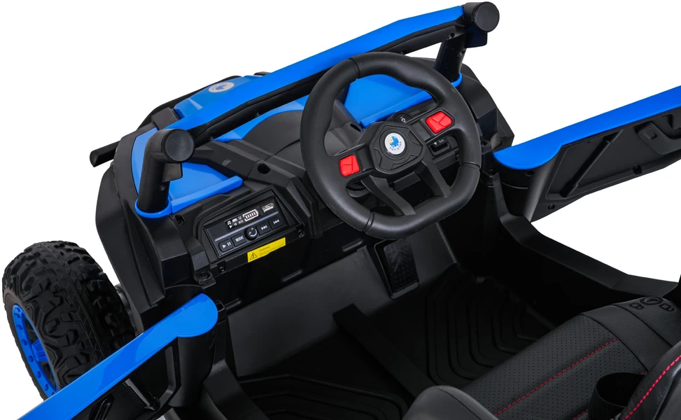 Vaikiškas elektrinis UTV-MX keturratis su 3 greičiais ir saugos mygtuku, nuo 3 metų