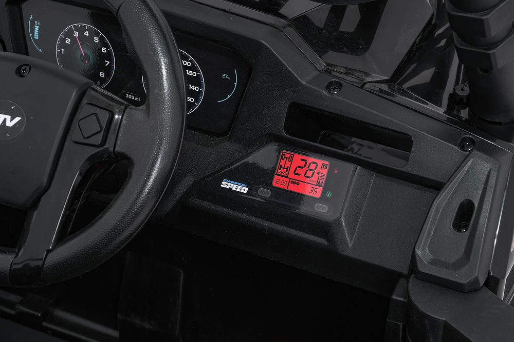 Vaikiškas elektrinis UTV visureigis su 2x200W varikliais, 3 greičiai, saugos mygtukas, EVA ratai