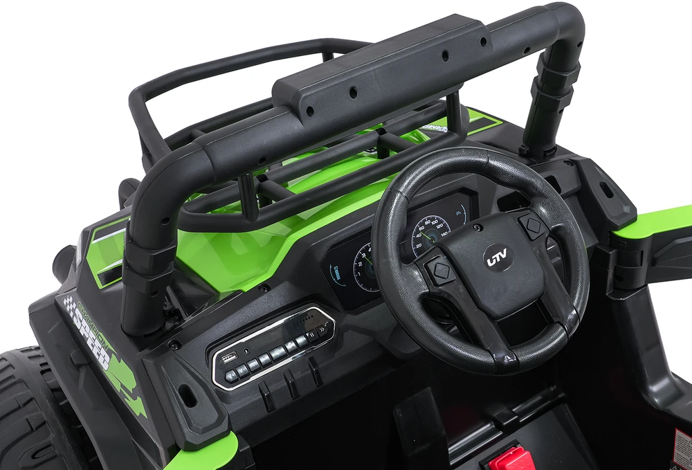 Vaikiškas elektrinis visureigis UTV su 2x200W varikliais, 3 greičiai, LED šviesos, 3-8 m