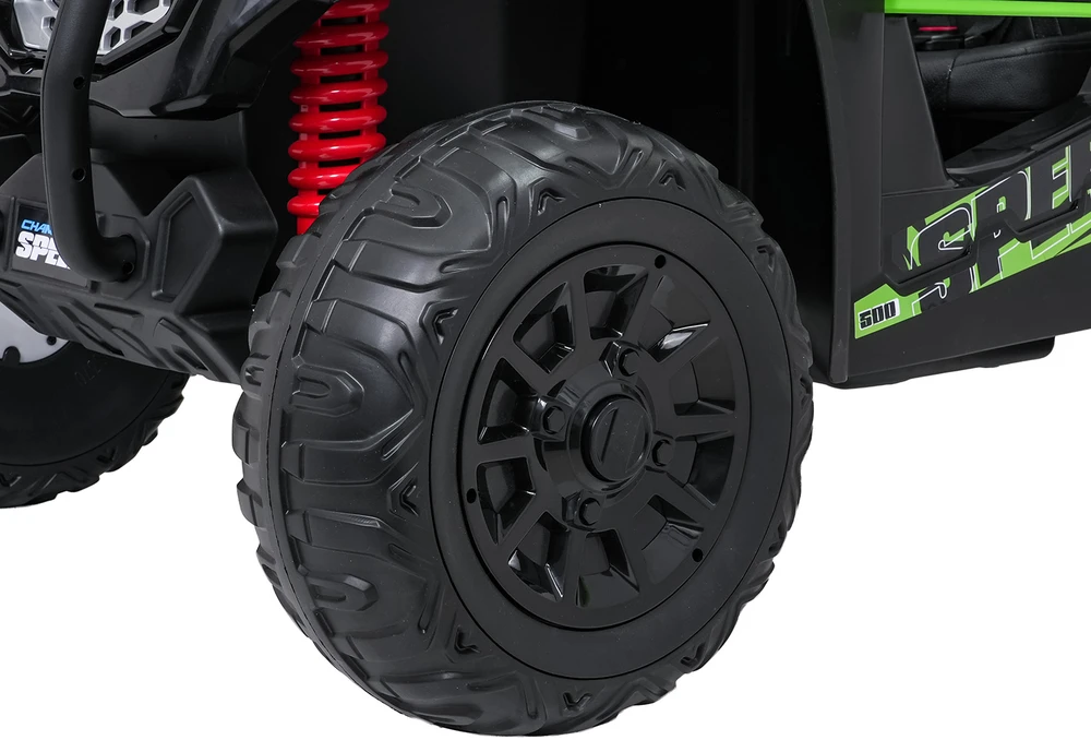 Vaikiškas elektrinis visureigis UTV su 2x200W varikliais, 3 greičiai, LED šviesos, 3-8 m