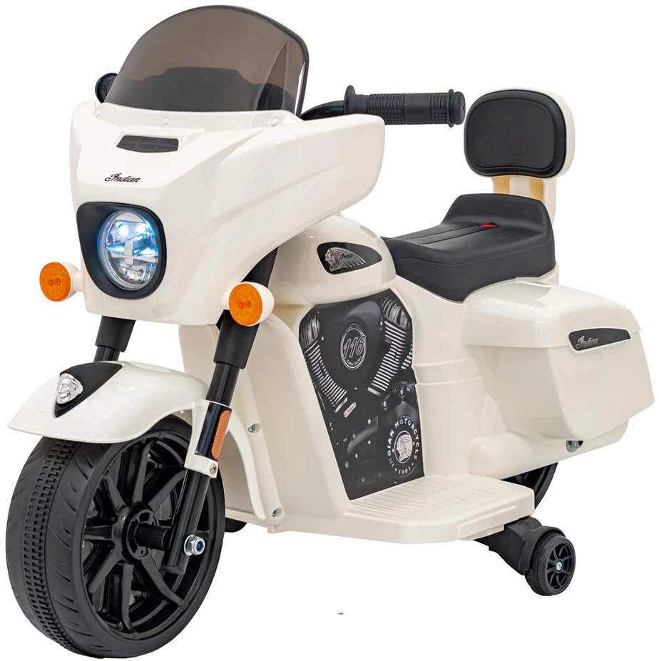 Elektrinis motociklas Chopper INDIAN, Baltas