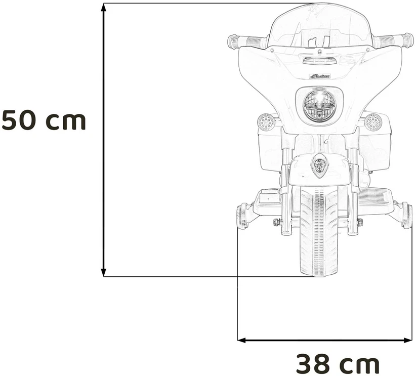 Elektrinis motociklas Chopper INDIAN, Baltas