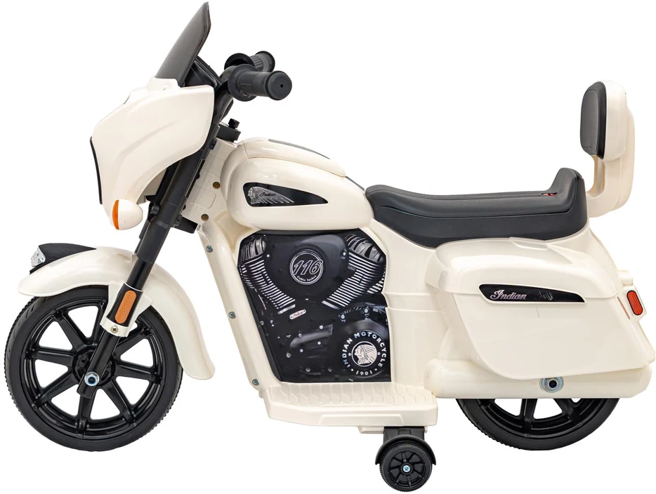Elektrinis motociklas Chopper INDIAN, Baltas