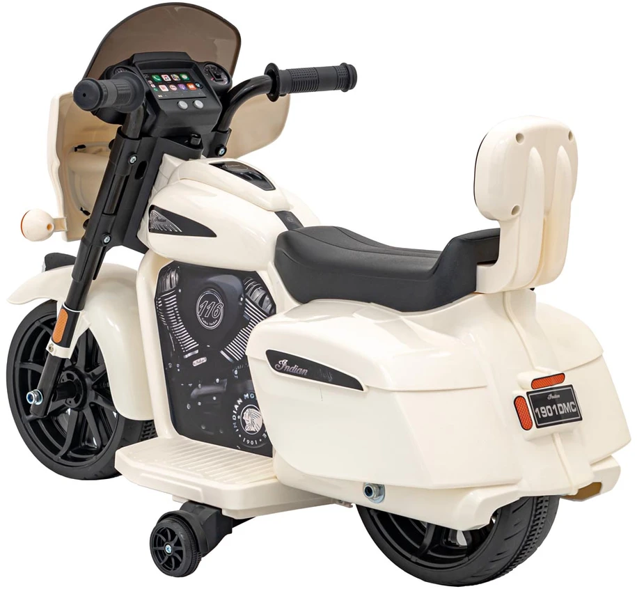 Elektrinis motociklas Chopper INDIAN, Baltas