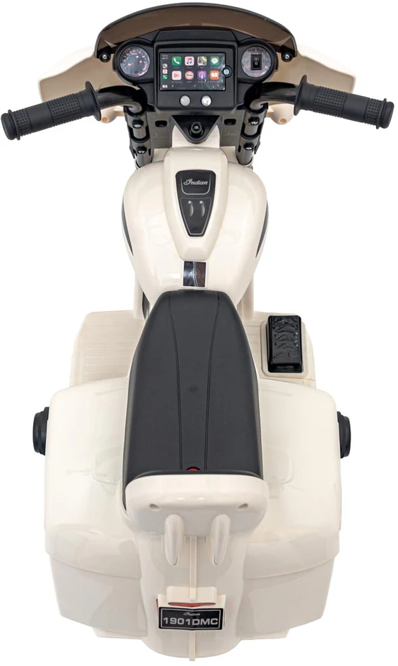 Elektrinis motociklas Chopper INDIAN, Baltas