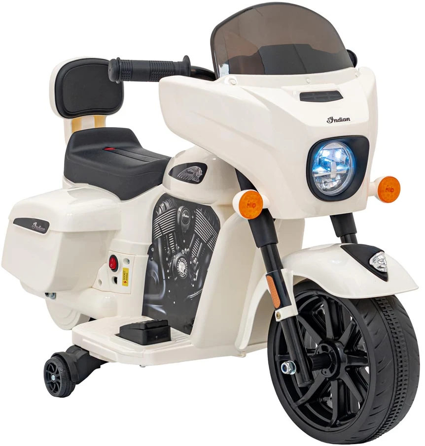 Elektrinis motociklas Chopper INDIAN, Baltas