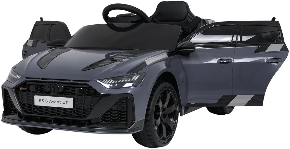 Vaikiškas elektromobilis Audi RS6 Avant GT pilkas