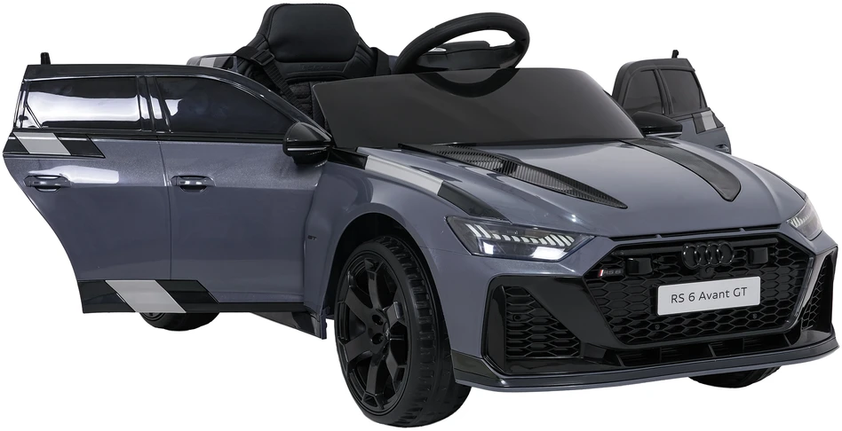 Vaikiškas elektromobilis Audi RS6 Avant GT pilkas