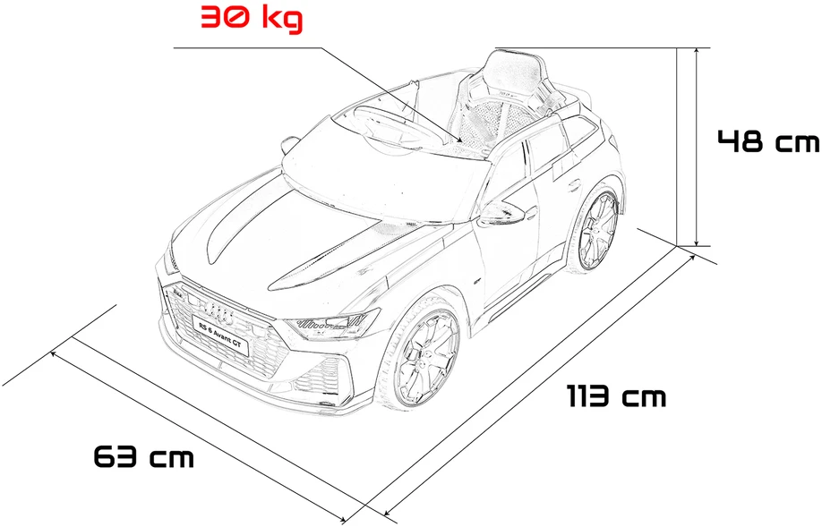 Vaikiškas elektromobilis Audi RS6 Avant GT rožinis