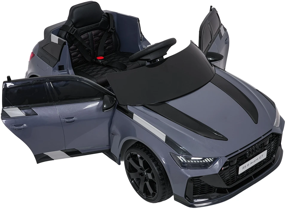 Vaikiškas elektromobilis Audi RS6 Avant GT pilkas
