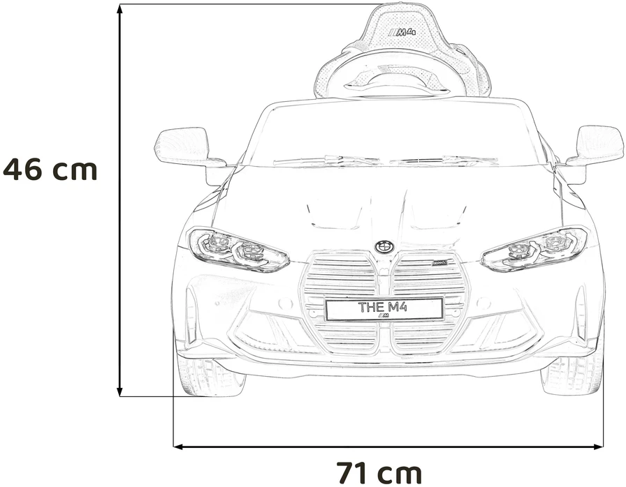 Ramiz Vaikiškas elektromobilis BMW M4 raudonas