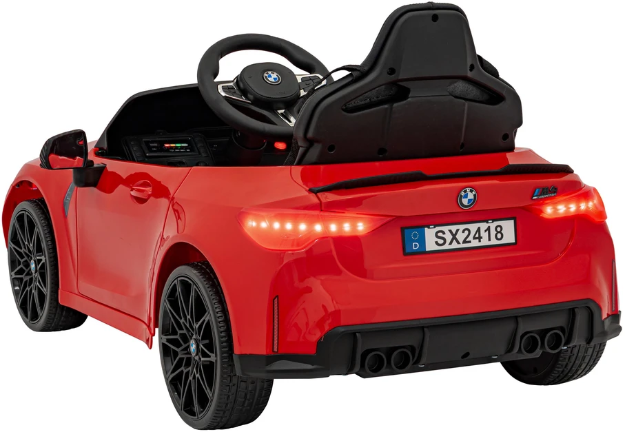 Ramiz Vaikiškas elektromobilis BMW M4 raudonas