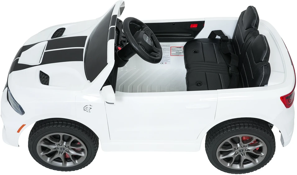 Vaikiškas elektromobilis Dodge Durango baltas