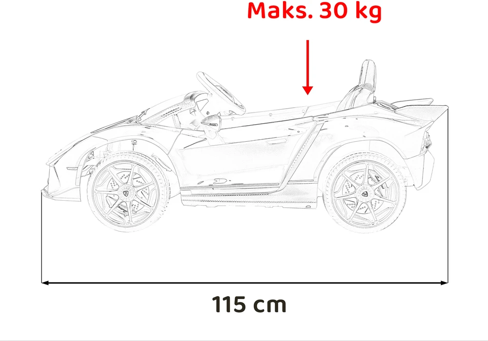 Ramiz Elektromobilis vaikams Lamborghini Invencible 4x4 raudonas