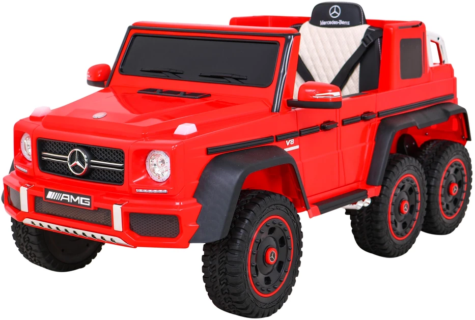 Ramiz Elektrinė mašina vaikams Mercedes G63 6x6 AMG Raudona